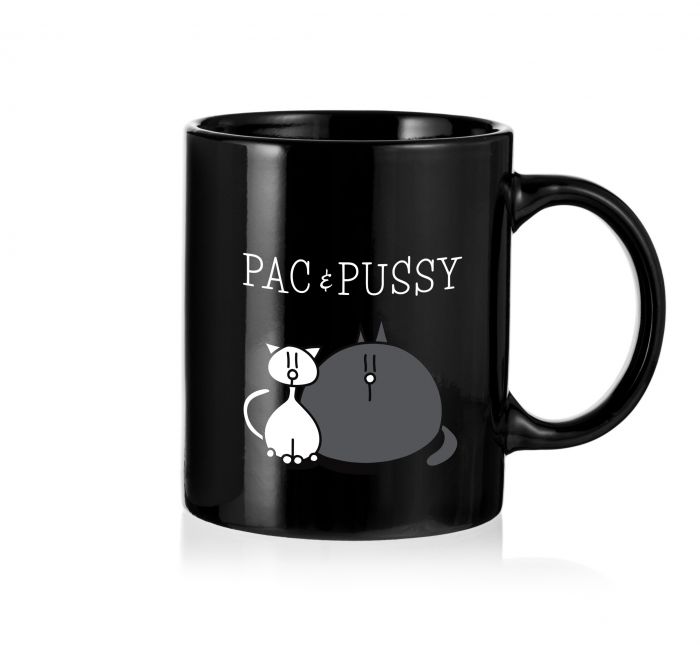 Hrnek Pac & Pussy: Obecný motiv
